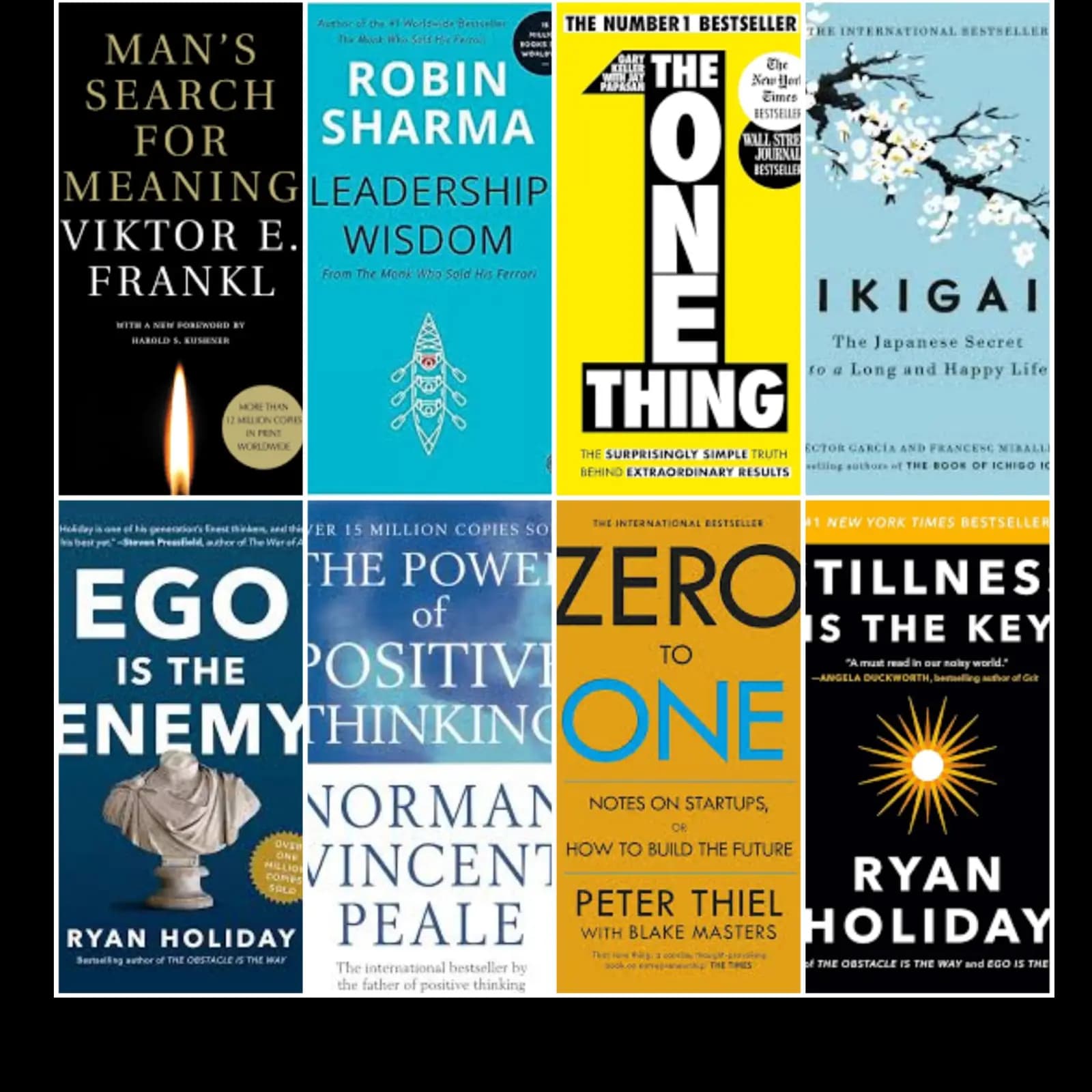 SET OF 8 SELF HELP BOOKS