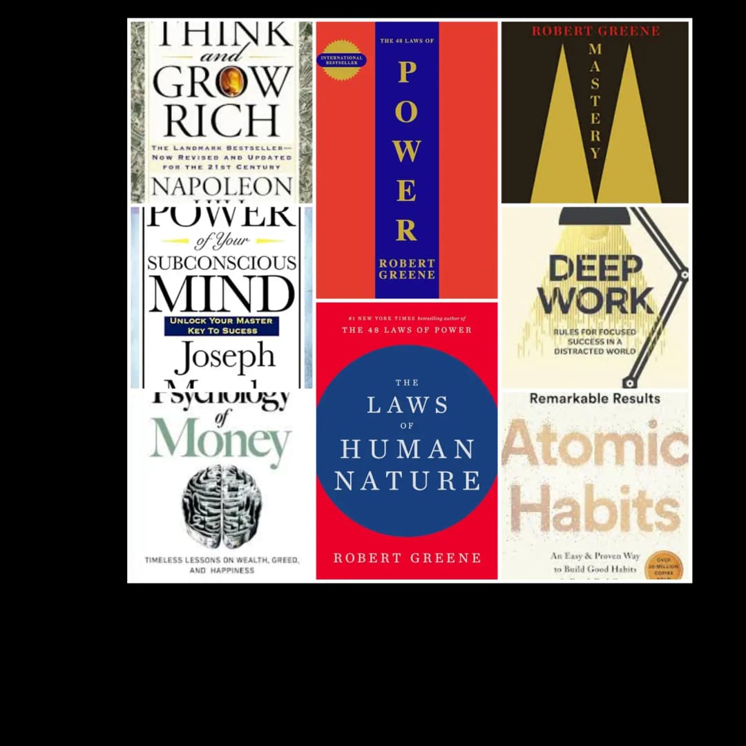 Set of 8 Self Help A++ Quality Books By Tamaam.pk.